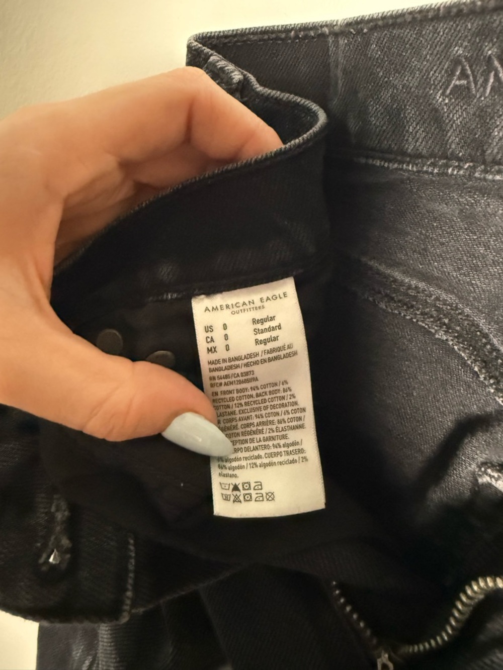AE Strigid Super High Waisted Crossover Jean - Picture 3 of 4